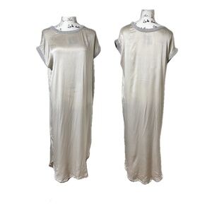 Flannel Silk Maxi Dress 2 Elegant